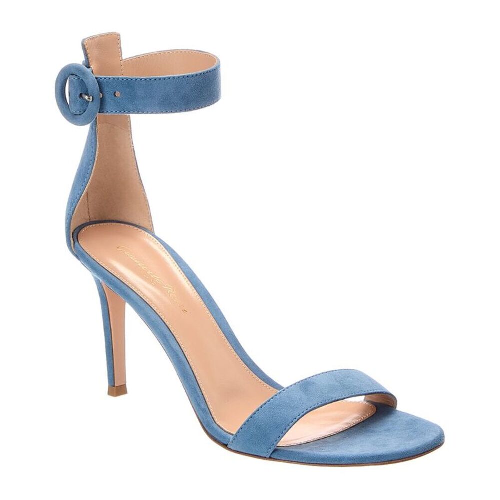 Gianvito Rossi 85 Suede Sandal, Blue